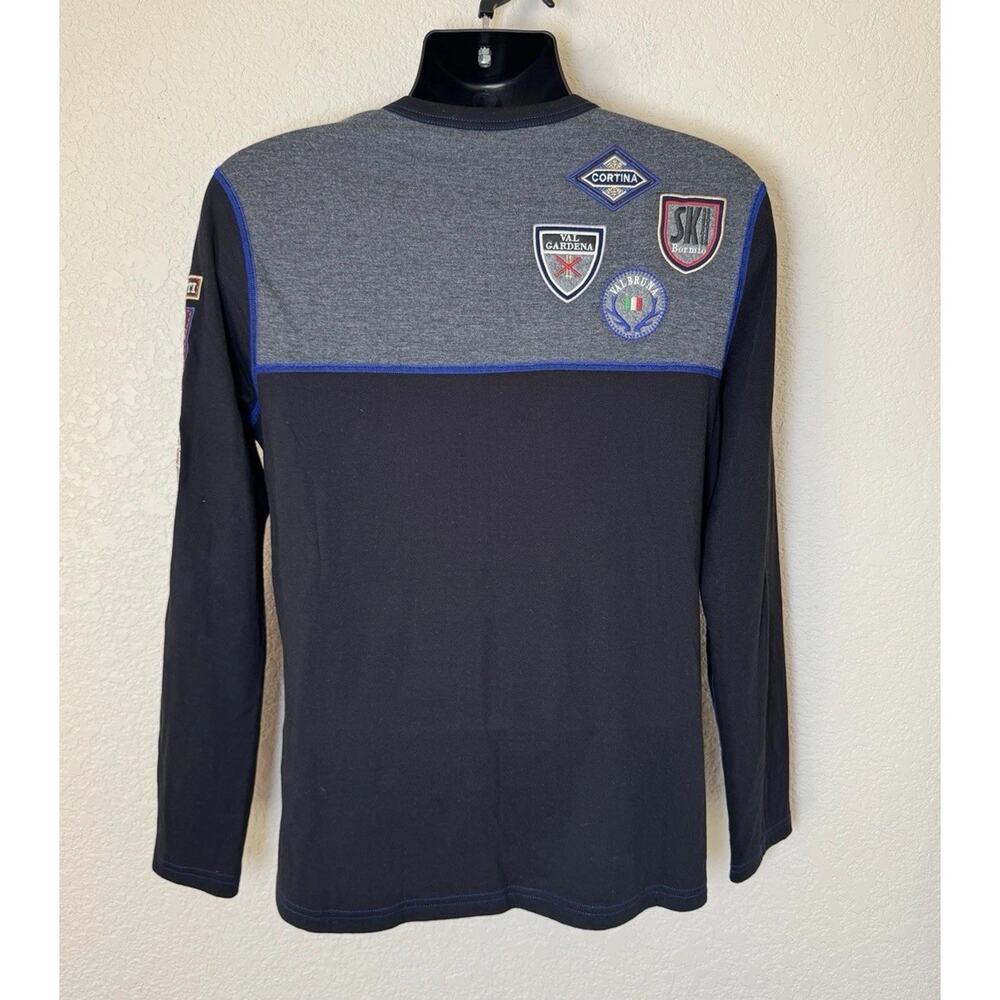 Alp-n-Rock Shirt Long Sleeve Crew Neck Patches Aspen Ski Colorblock Mens Small - Picture 5 of 10